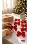 Christmas Tree Ornament 12 Pieces Red Bow Ornament Pine Tree Ornament - 3