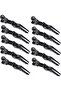 Crocodile hair section clips with non-slip grip for home, parlor and salon use, set of 6 pieces - 2