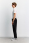 Men's Black Elastic Waist Lace-Up Ribbed Side Zipper Pocket Interlock Jogger A62Y3419 - 4