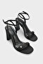Bessy Square Toe High Heeled Women's Shoes with Metal Accessories and Ankle Strap
