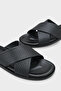 Geof Cross-Strapped Knitted Patterned Men's Slippers - 4