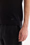 Men's Black Polo Collar Buttonless Soft Touch Regular Fit Knitwear T-Shirt A61Y5021 - 2