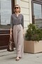 Women's Crush Cupra High Waist Side Pockets Wide Leg Palazzo Trousers-Smoke - 2