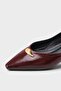 Michelle Genuine Leather Pointed Toe Short Heel Stylish Women's Shoes - 5