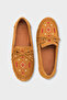 Viki Kızıl Leather Pack Embroidered Soft Women's Loafers Shoes - 4