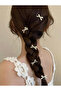 3-Piece Silver Bow Hair Clip Set - Metal Shiny Mini Hair Clip - Women and Girls - 3
