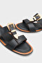 Lanni Buckle Flat Heeled Women's Slippers - 3