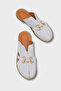Vivyanne Genuine Leather Flat Heeled Women's Sabo Slippers - 2
