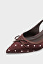 Valencia Pointed Toe Open Back Mid-Heeled Women's Shoes - 5
