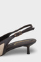 Gwenn Genuine Leather Pointed Toe Open Back Mid-Heeled Women's Shoes - 5