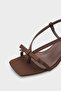 Lacey Satin Medium Heeled Blunt Toe Women's Shoes Sandals - 2