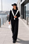Women's Shawl Look Detailed Sweat Pants Modal Set 265193 -
