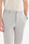 Men's Gray Elastic Waist Viscose Blended Elastane Slim Fit Chino Trousers A61Y3212 - 5