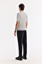 Men's Gray Polo Collar Zippered Rayon Regular Fit Knitwear T-Shirt A61Y5018 - 4