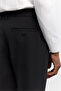 Men's Black Elastic Waist Anti-Wrinkle Water-Repellent Technical Fabric Slim Fit Trousers A62Y3200 - 3