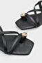 Roxy Women's Flat Heeled Sandals with Metal Toe Straps - 3