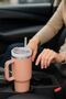 316 L Steel 1.2 L Pink Hand Thermos Mug with Straw (No Sealing) Cin856Pm - 5