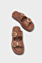Vivien Women's Slippers with Wedge Heels and Double Strap Buckle - 5