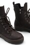 Women's Winter Stylish Boots with Zipper and Thick Sole, Brown - 4