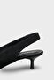 Tressa Genuine Leather Pointed Toe Open Back Mid-Heeled Women's Shoes - 5