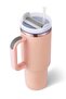 316 L Steel 1.2 L Pink Hand Thermos Mug with Straw (No Sealing) Cin856Pm - 3