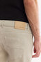 Men's Nile Green Cotton Elastane Roman Crop Slim Fit Jean Trousers A61Y3522 - 6
