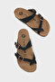 Double Buckle Flip-Flop Flat Heeled Women's Slippers - 2