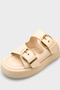 Vivien Women's Slippers with Wedge Heels and Double Strap Buckle - 2