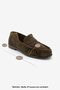 Women's Genuine Leather Oval Toe Moccasin Stitched Drawstring Loafer Casual Shoes Lefora Khaki Suede - 8