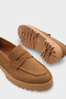 Tisha Cork Sole Genuine Leather Women's Loafers - 4
