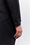 Men's Black Classic Collar Easy-Ironing Wrinkle-Resistant Water-Repellent Comfort Fit Shirt Jacket A62Y2531 - 3
