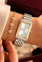Premium Rectangular Case Women's Wristwatch Steel Band Japanese Movement Gift with Special Box Hmby2063C1 - 3