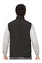 Men's Black Zippered Softshell Vest with Shoulder Robes, Fleece Lining, Adjustable Elastic, Pockets - 5