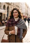 Woven Patterned Long Women's Shawl – Acrylic Shawl with a Silk Feel