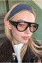 Bapy Forld Vintage Black Orange Nude Unisex Sunglasses - 4