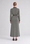 Suede Garnished Cashmere Dress Khaki - 3