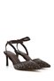 Women's Brown Ankle Strap Shoes Stiletto Heel U - 5