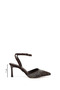 Women's Brown Ankle Strap Shoes Stiletto Heel U - 3