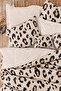 Fitted Sheets Duvet Cover Set Single Leopard Brown - 2
