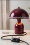 Luna Tulip Table Lamp with Burgundy Metal Body - 25 cm - Bedroom Lighting - Decorative Table Lamp - 5