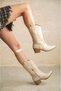 Women's Delmar Cowboy Boots - Tan Leather - 6