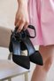 Women's Celar Black Suede Heeled Shoes - Black - 3