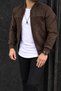 Men's Bomber Seasonal Brown Suede Jacket