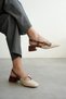 Women's Maste Pearl Short Heeled Shoes - Tan - 2