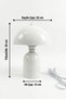 Luna Lampshade with Cream Metal Body - 25 cm - Living Room & Bedroom & Hall Lighting - 3