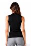 Women's Viscon Sleeveless Black and White 2-Piece T-Shirts -Black-White - 5