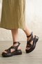Women's Turam Thick-Soled Sandals - Brown-Leather - 2