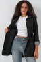 10322 Gathered Waist Trench Coat - Black - 4