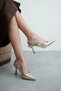 Women's Ovis Pointed Heeled Shoes - Gold-Y.Patterned - 2
