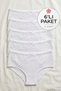 Lycra Lace Bato Women's High Waist Panties White 6-Pack